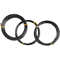 LEEQ 30 Metros de Cables de Entrenamiento de árboles- Cable Negro de Bonsai- Cable Artesanal- Cable de Aluminio- Cable…